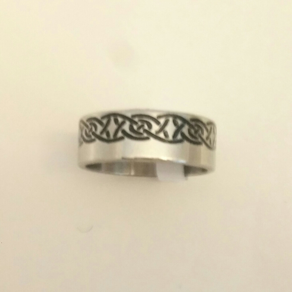 Men's Ring, Stainless Steel Silver Ring - Picture 2 of 3
